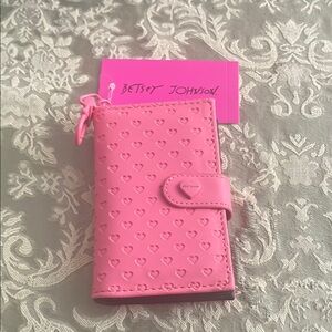 Betsey Johnson Pink Heart Embossed Wallet